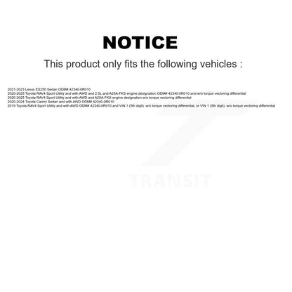 Arbre d'essieu arrière CV pour Toyota RAV4 Camry Lexus ES250 NCV-TO69152