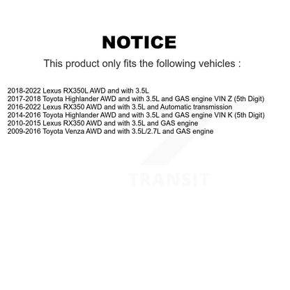 Arbre d'essieu CV avant droit, pour Toyota Lexus RX350 Venza Highlander RX350L