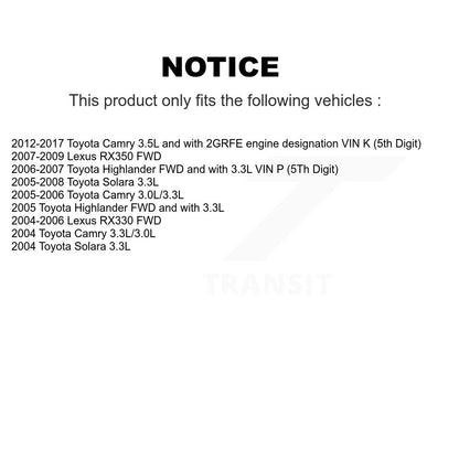 Arbre d'essieu CV avant gauche, pour Toyota Camry Lexus RX350 RX330 Highlander Solara