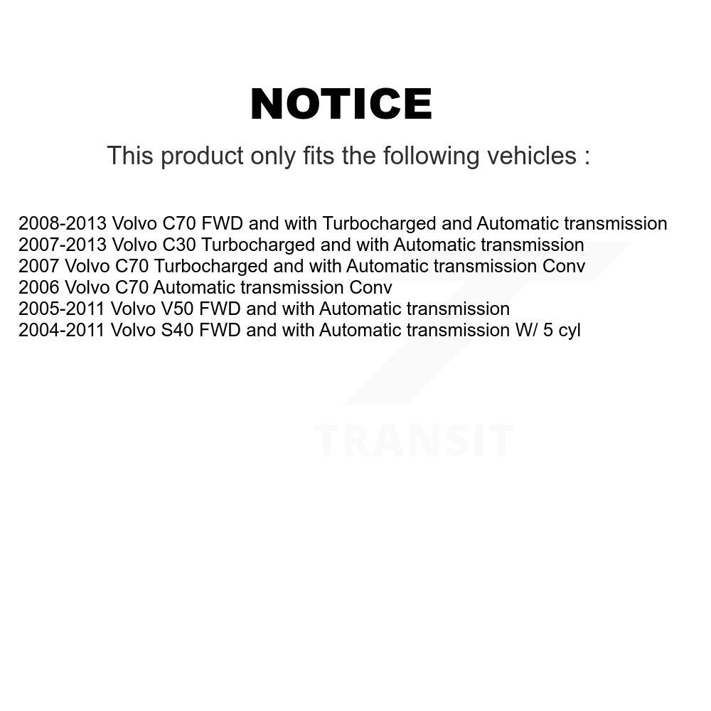 Arbre d'essieu CV avant droit pour Volvo S40 C30 V50 C70 NCV-VO73550