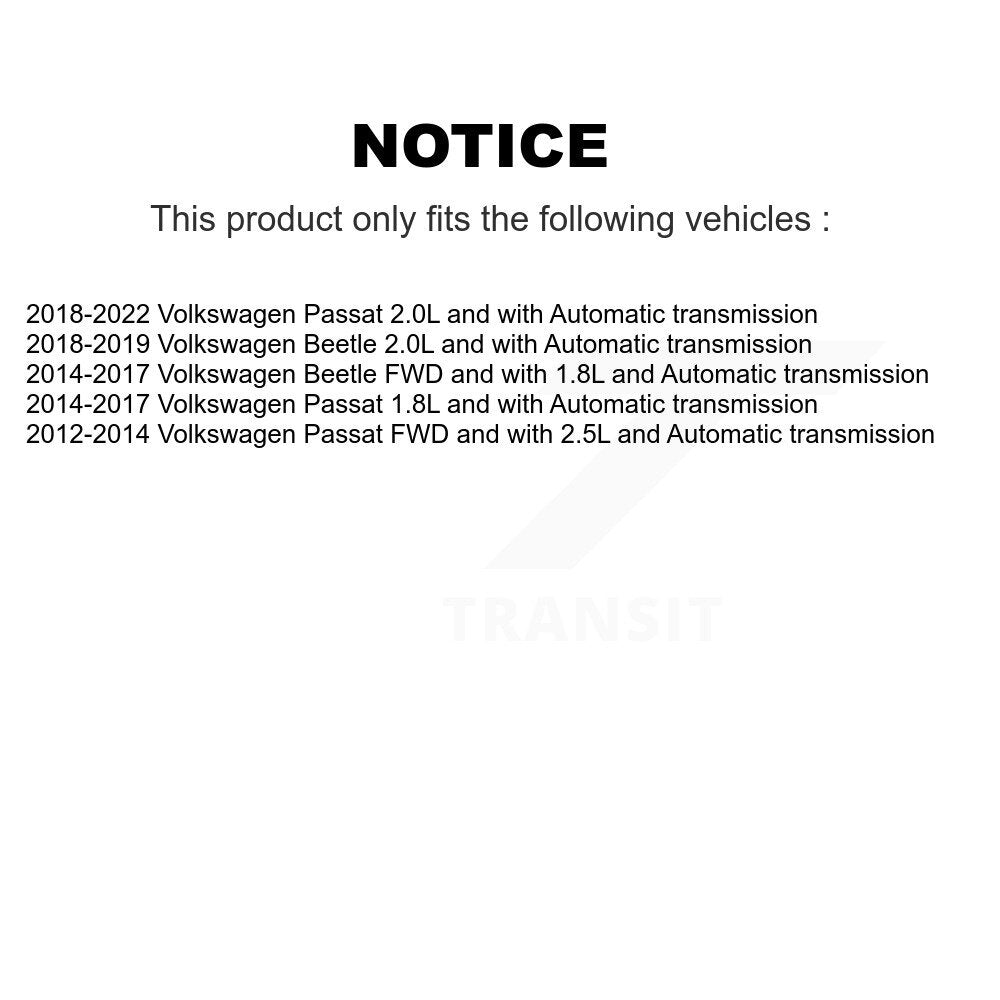 Arbre d'essieu CV avant droit pour Volkswagen Passat Beetle NCV-VW72018