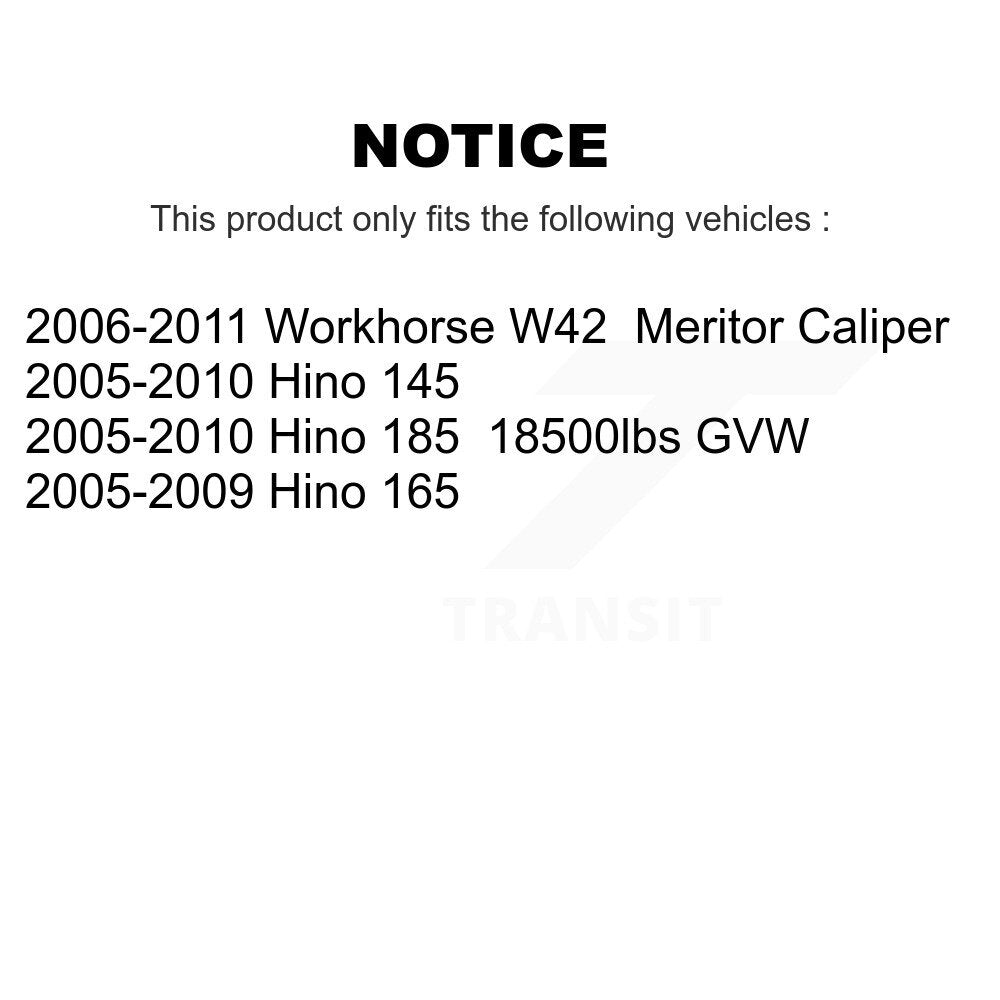 Plaquettes de frein à disque semi-métalliques pour Hino Workhorse W42 145 185 165 NWF-ASD1062