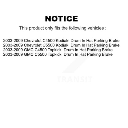 Plaquettes de frein à disque semi-métalliques arrière, pour GMC Chevrolet C4500 Kodiak C5500 Topkick