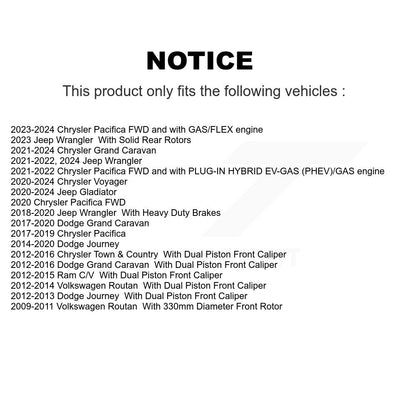 Plaquettes de frein à disque semi-métalliques avant, pour Dodge Grand Caravan Journey Jeep Town &