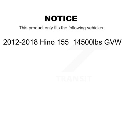 Plaquettes de frein à disque semi-métalliques pour Hino 155 2012-2018, 14 500 lb GVW NWF-ASD1695