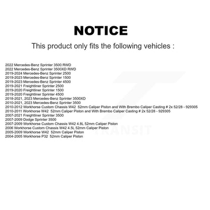 Plaquettes de frein à disque semi-métalliques pour Mercedes-Benz Sprinter 2500 3500 Dodge 4500