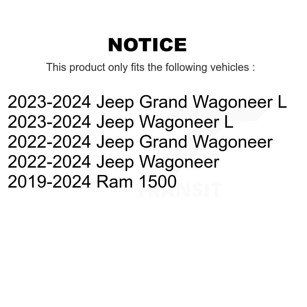 Plaquettes de frein à disque semi-métalliques avant, pour Ram 1500 Jeep Wagoneer Grand L