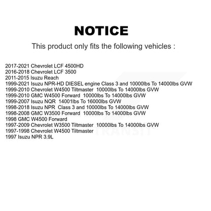 Plaquettes de frein à disque semi-métalliques avant, pour GMC W3500 Forward Isuzu NPR Chevrolet