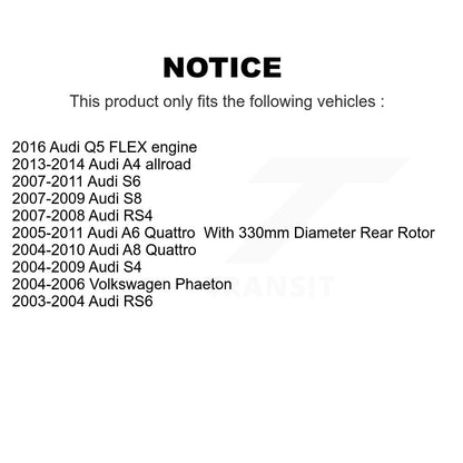Plaquettes de frein à disque à faible teneur en métal arrière pour Audi Q5 A6 Quattro S4 A8 RS4 S6 S8 Phaeton