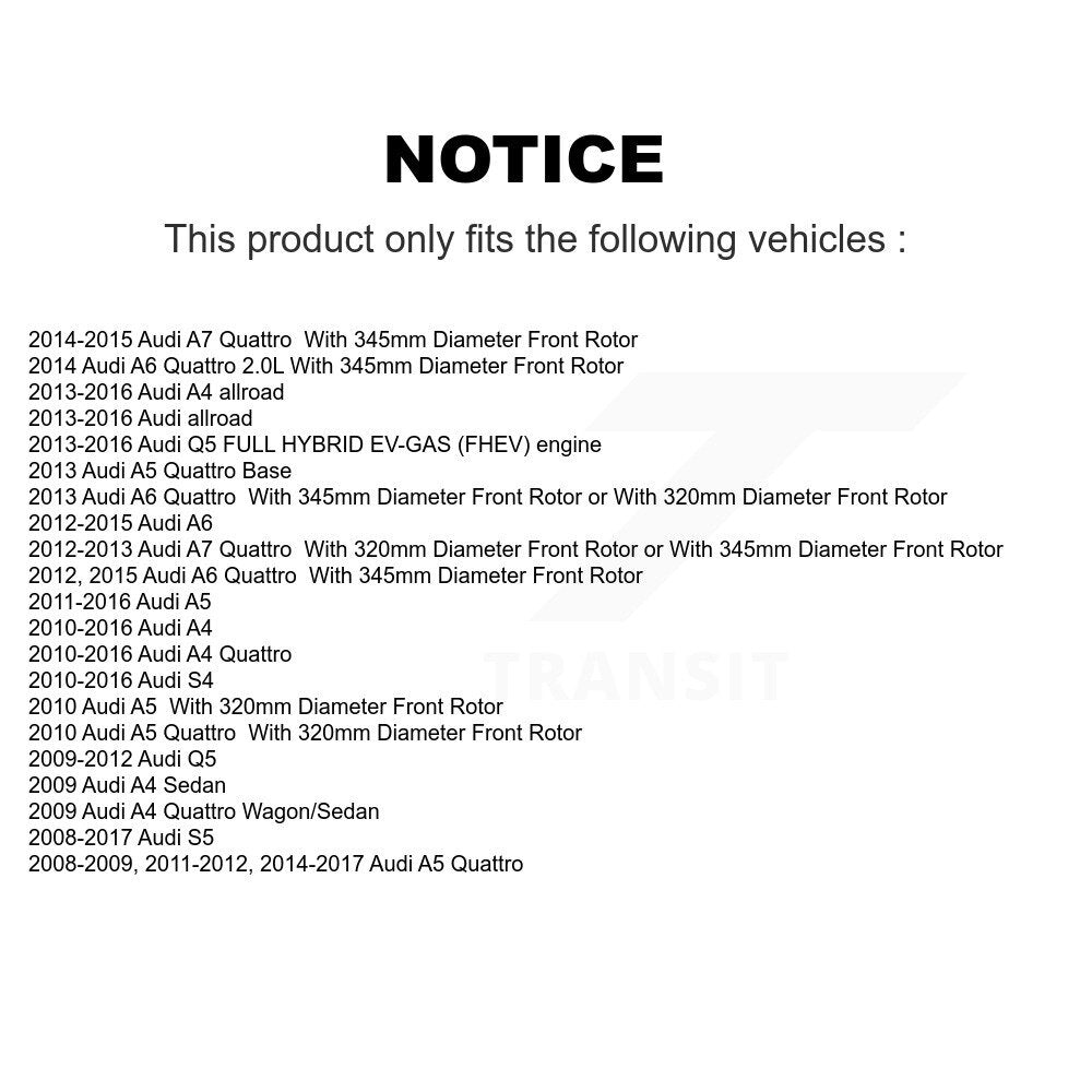 Plaquettes de frein à disque avant à faible teneur en métal pour Audi Q5 A4 Quattro A5 S4 S5 A6 allroad A7
