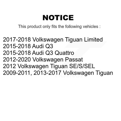 Plaquettes de frein à disque à faible teneur en métal pour Volkswagen Tiguan Passat Audi Q3 Quattro