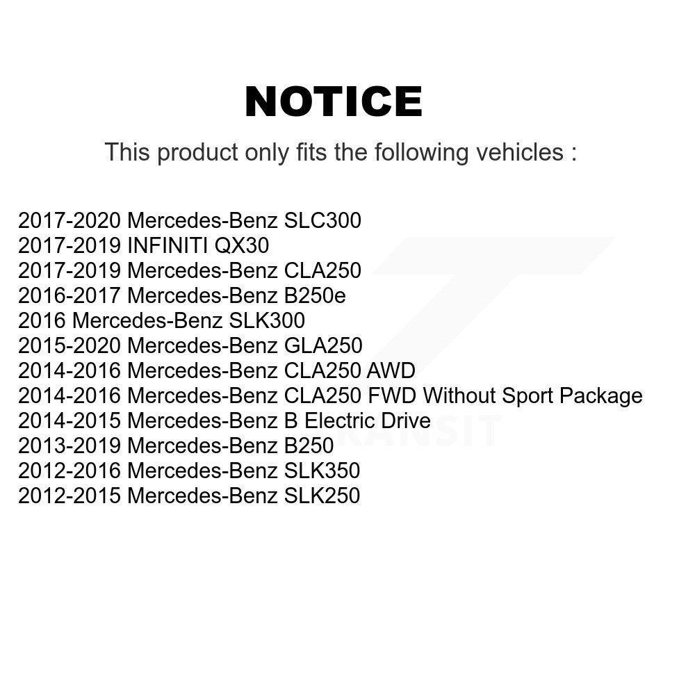 Plaquettes de frein arrière à disque à faible teneur en métal pour Mercedes-Benz GLA250 CLA250 B250 INFINITI