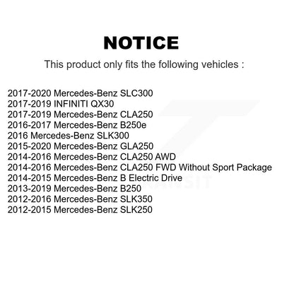 Plaquettes de frein arrière à disque à faible teneur en métal pour Mercedes-Benz GLA250 CLA250 B250 INFINITI