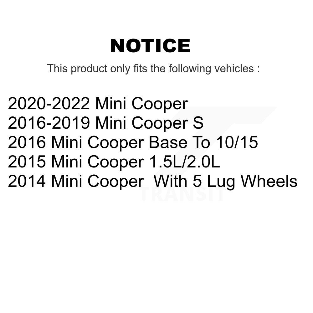 Plaquettes de frein à disque à faible teneur en métal arrière pour Mini Cooper NWF-EPS1800