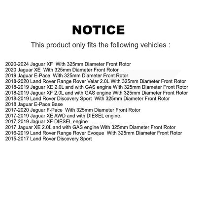 Plaquettes de frein à disque avant à faible teneur en métal pour Land Rover Jaguar F-Pace Discovery Sport