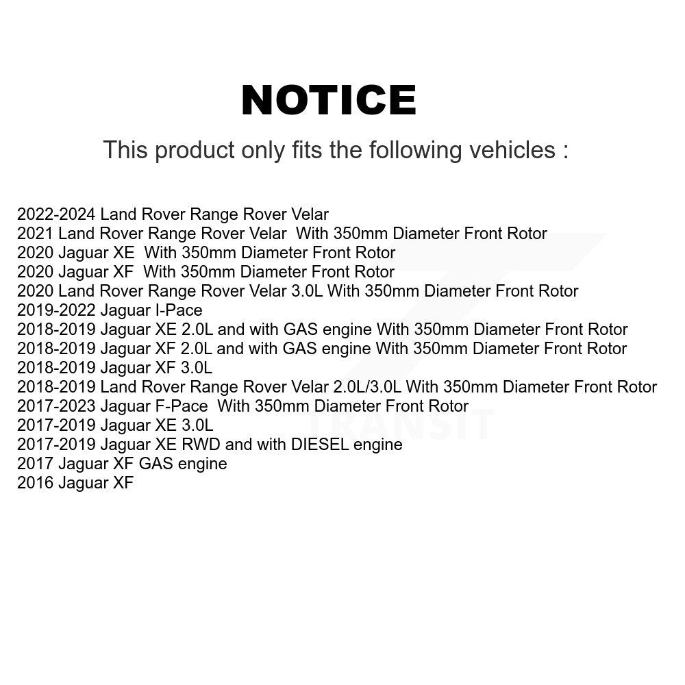 Plaquettes de frein à disque à faible teneur en métal pour jaguar F-Pace Land Rover Range Velar XE
