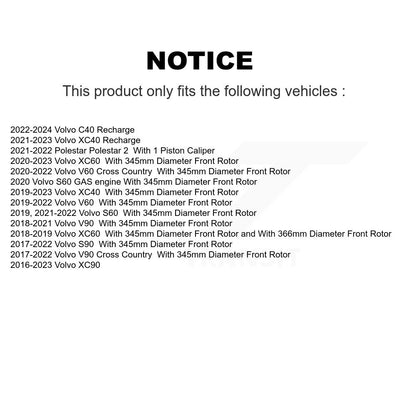 Plaquettes de frein à disque à faible teneur en métal pour Volvo XC60 XC90 XC40 S60 Recharge C40 2