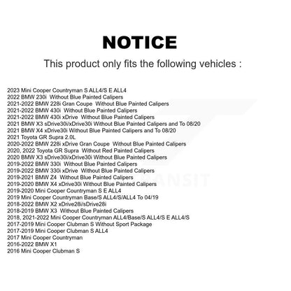 Plaquettes de frein à disque à faible teneur en métal pour BMW X3 X1 Mini Cooper Countryman 330i X2