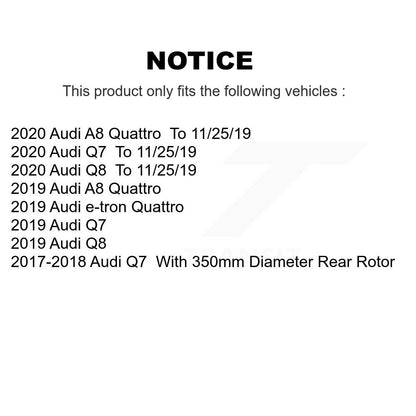Plaquettes de frein arrière à disques à faible teneur en métal pour Audi Q7 Q8 e-tron Quattro A8 NWF-EPS1895