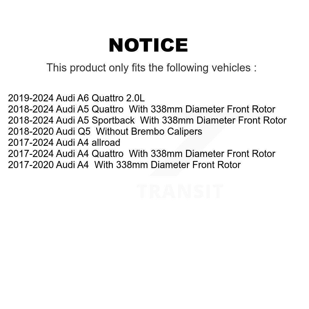Plaquettes de frein à disque avant à faible teneur en métal pour Audi Q5 A4 Quattro A5 Sportback allroad