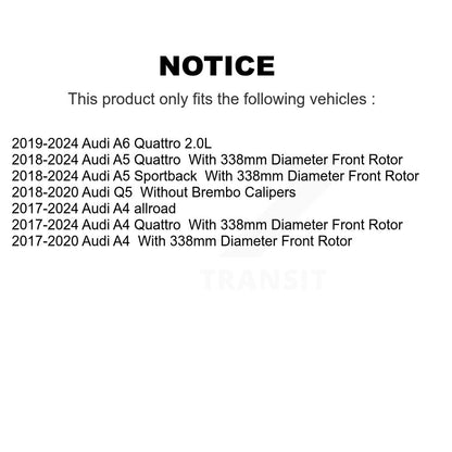 Plaquettes de frein à disque avant à faible teneur en métal pour Audi Q5 A4 Quattro A5 Sportback allroad