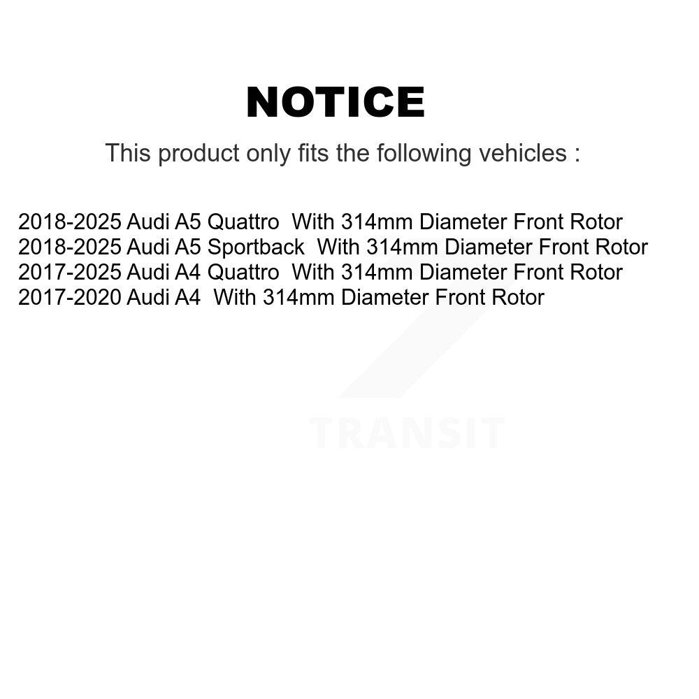 Plaquettes de frein à disque avant à faible teneur en métal pour Audi A4 Quattro A5 Sportback NWF-EPS1953