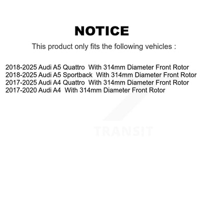 Plaquettes de frein à disque avant à faible teneur en métal pour Audi A4 Quattro A5 Sportback NWF-EPS1953