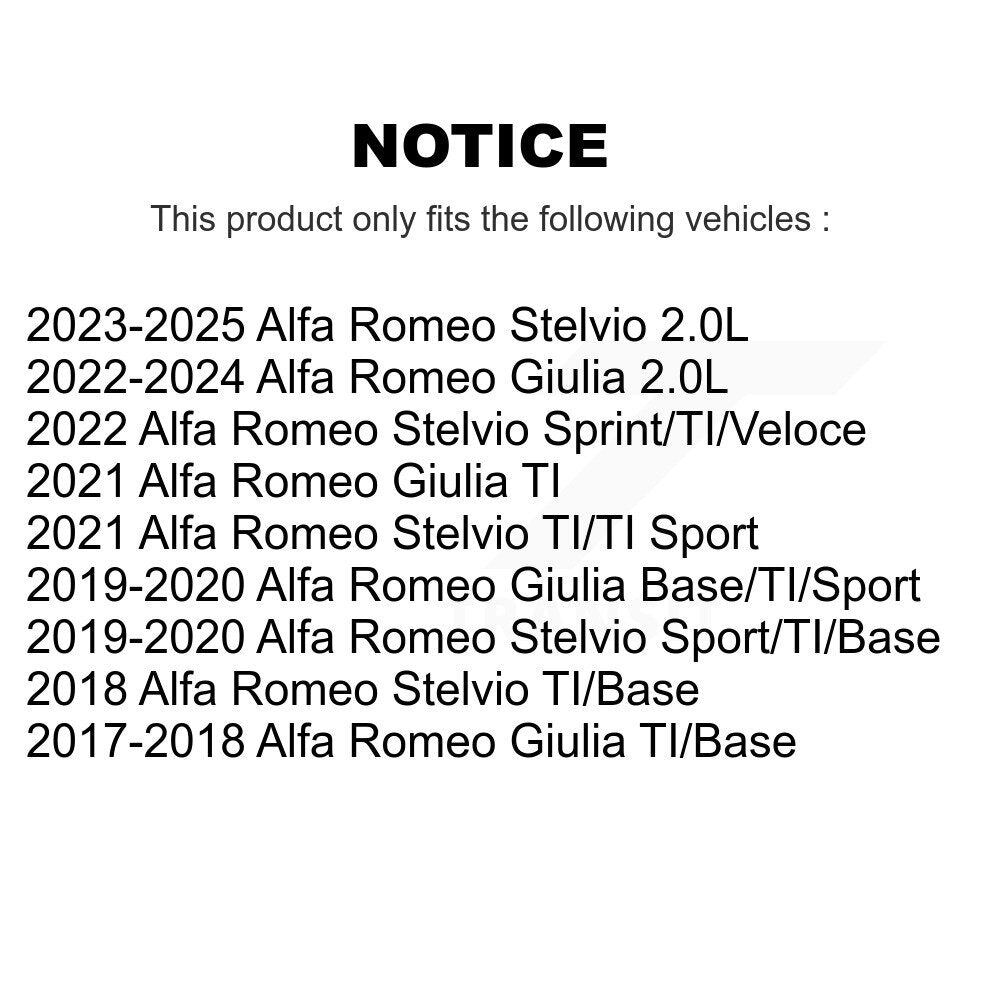 Plaquettes de frein arrière à disques métallisés pour Alfa Romeo Stelvio Giulia NWF-EPS1989