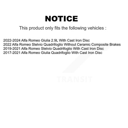 Plaquettes de frein arrière à disque à faible teneur en métal pour Alfa Romeo Giulia Stelvio NWF-EPS2043