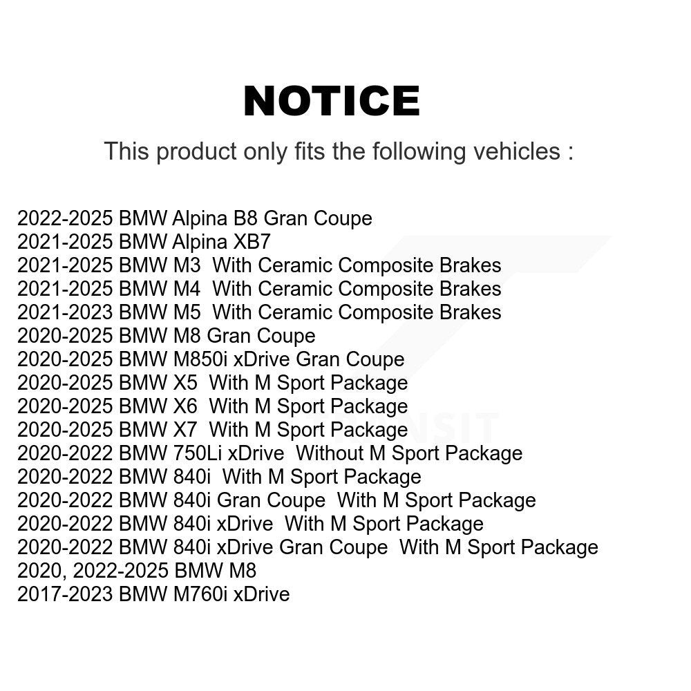 Plaquettes de frein arrière à disque à faible teneur en métal pour BMW X5 X6 X7 M4 M3 M850i xDrive Gran Coupe