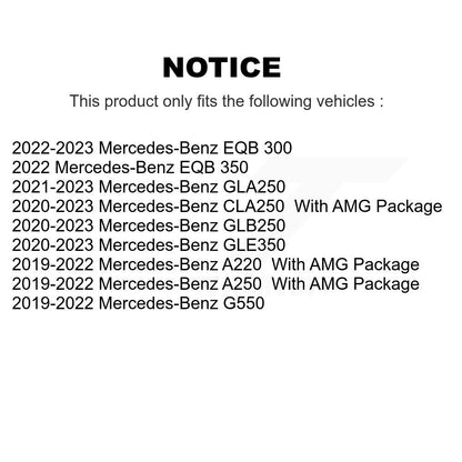 Plaquettes de frein à disque à faible teneur en métal pour Mercedes-Benz GLE350 GLB250 GLA250 A220