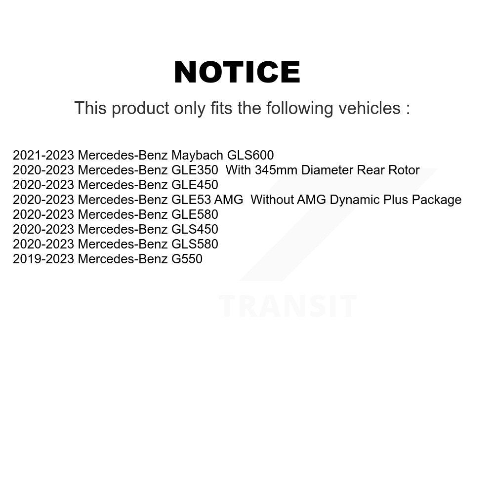 Plaquettes de frein à disque à faible teneur en métal arrière pour Mercedes-Benz GLE450 GLE350 GLS450 GLE53