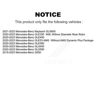 Plaquettes de frein à disque à faible teneur en métal arrière pour Mercedes-Benz GLE450 GLE350 GLS450 GLE53