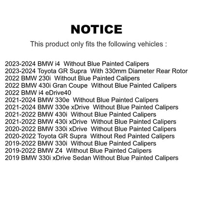 Plaquettes de frein arrière à disque métallisé pour BMW 330i xDrive i4 330e Toyota GR Supra Z4
