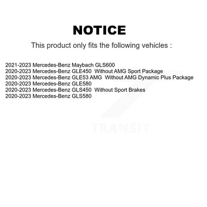 Plaquettes de frein à disque à faible teneur en métal pour Mercedes-Benz GLE450 GLS450 GLE53 AMG