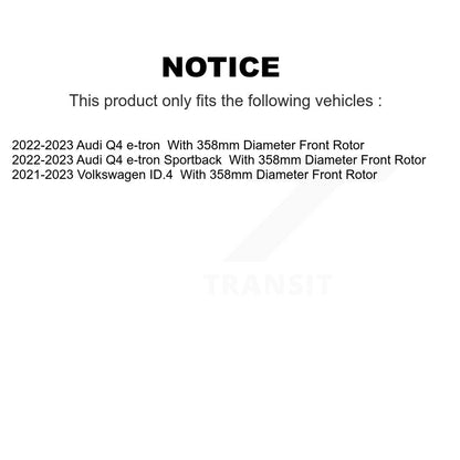 Plaquettes de frein à disque avant à faible teneur en métal pour Volkswagen ID.4 Audi Q4 e-tron Sportback
