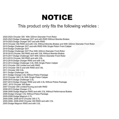 Plaquettes de frein à disque avant en céramique, pour Dodge Chrysler 300 chargeur Challenger Magnum
