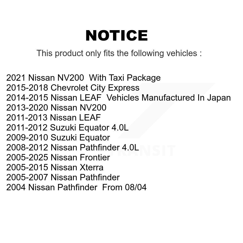 Plaquettes de frein à disque avant en céramique, pour Nissan Frontier NV200 Pathfinder Xterra LEAF