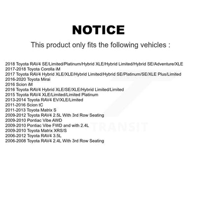 Plaquettes de frein à disque avant en céramique, pour Toyota RAV4 Matrix Pontiac Vibe Scion Corolla