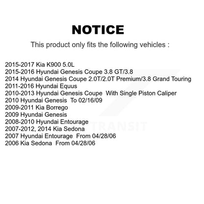 Plaquettes de frein à disque arrière en céramique, pour Hyundai Genesis coupé Kia Sedona entourage K90