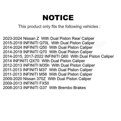 Plaquettes de frein à disque arrière en céramique, pour INFINITI Q50 G37 Nissan 370Z Q60 M37 FX50 Z Q7