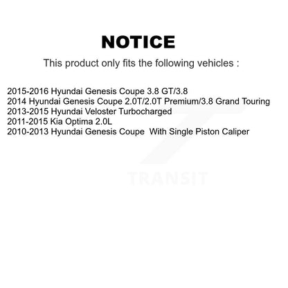 Plaquettes de frein à disque avant en céramique, pour Kia Optima Hyundai Genesis Coupe Veloster