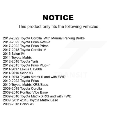 Plaquettes de frein à disque arrière en céramique, pour Toyota Corolla Matrix Yaris Prius Prime Pontia