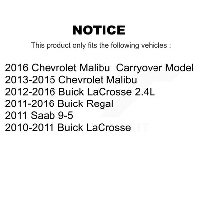 Plaquettes de frein à disque arrière en céramique, pour Chevrolet Malibu Buick LaCrosse Regal Saab 9-5