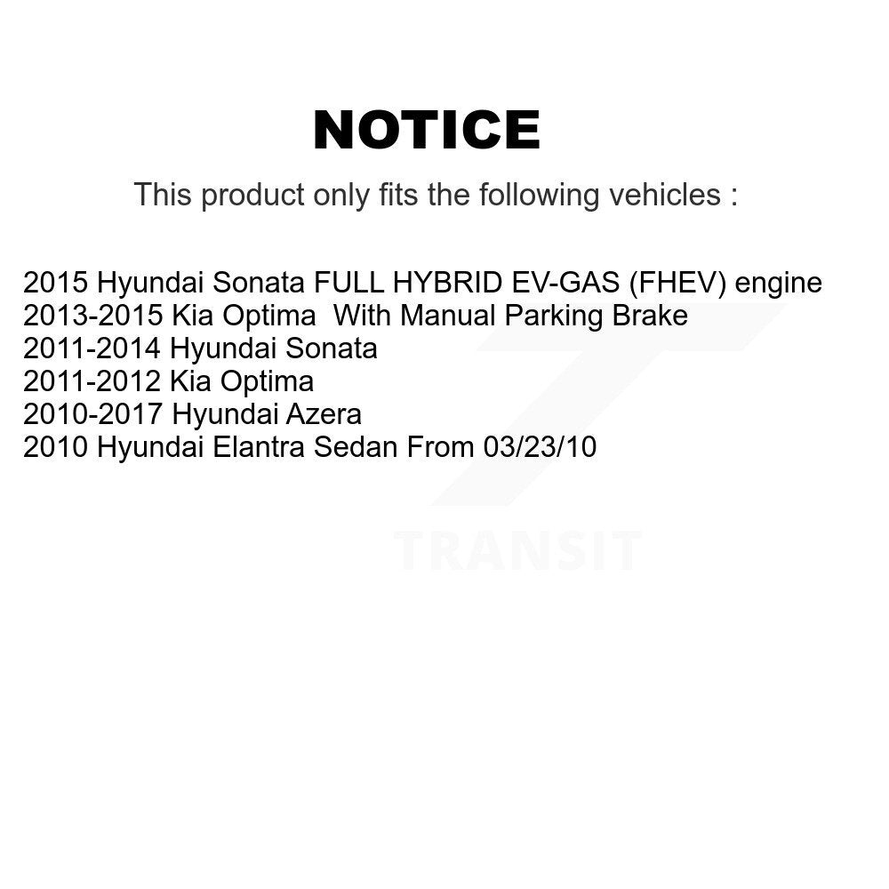 Plaquettes de frein à disque arrière en céramique, pour Hyundai Sonata Kia Optima Elantra Azera