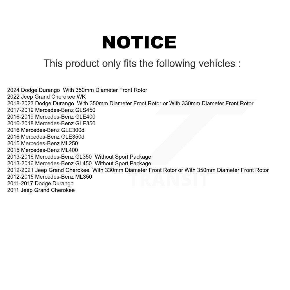 Plaquettes de frein à disque avant en céramique, pour Mercedes-Benz ML350 GLE400 GLE350 GL350 ML400
