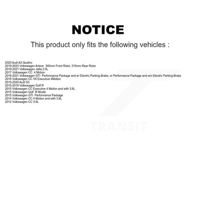 Plaquettes de frein à disque avant en céramique, pour Volkswagen Jetta GTI Golf R Arteon Audi S3 CC