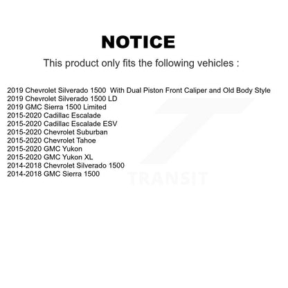 Plaquettes de frein à disque arrière en céramique, pour Chevrolet GMC Silverado 1500 Sierra Tahoe Yuko