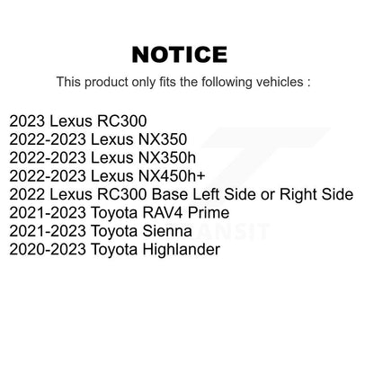 Plaquettes de frein à disque en céramique arrière, pour Toyota Highlander Sienna RAV4 Prime Lexus NX35