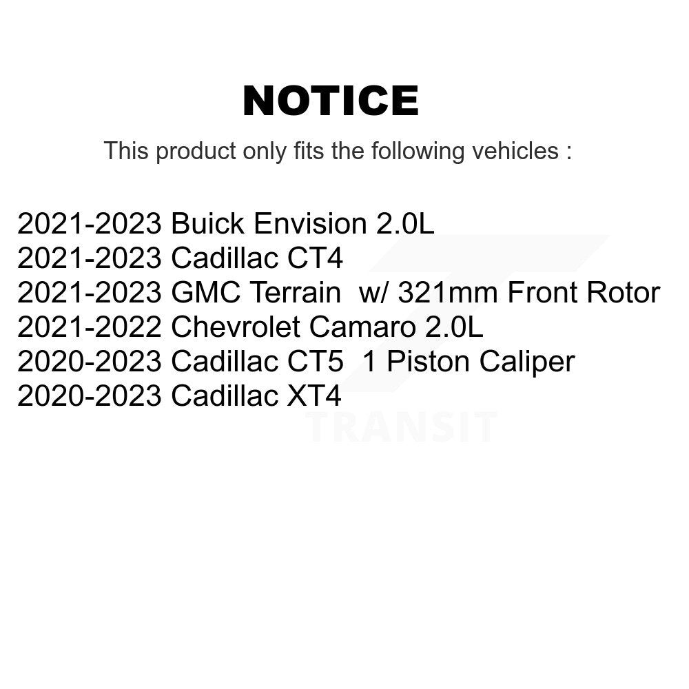 Plaquettes de frein à disque avant en céramique, pour GMC Terrain Cadillac Buick Envision XT4 CT5